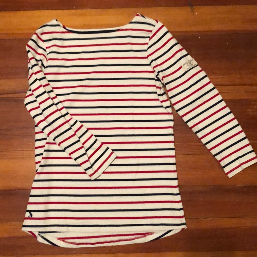 Quarter sleeve Joules striped Harbor tee